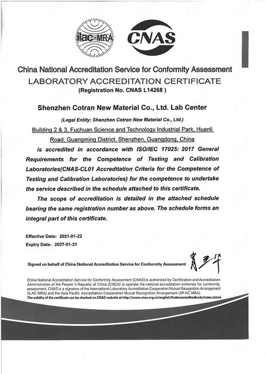 Certificado de acreditación de laboratorio