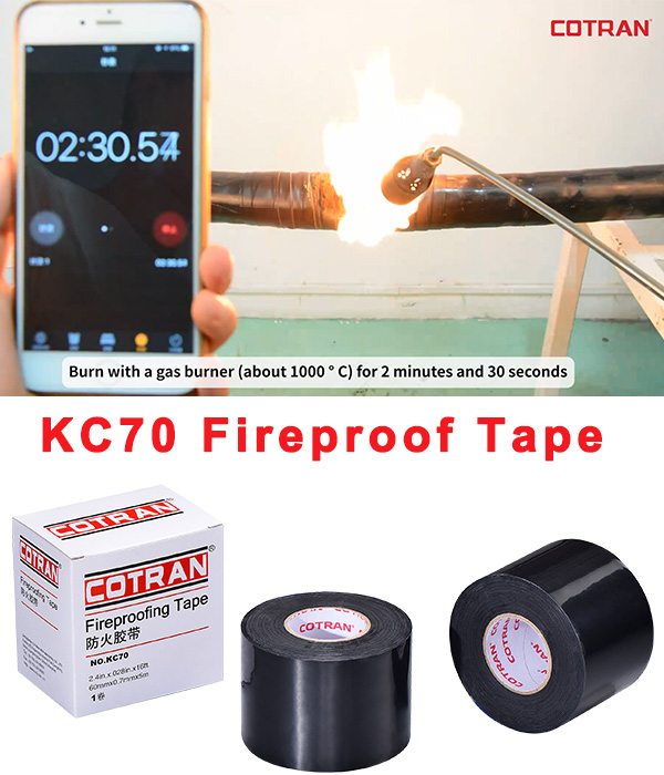 Prueba de combustión a 1000 ℃ para cinta ignífuga KC70